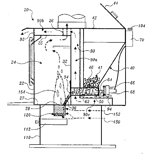 pellet burn pot